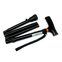 Трость опорная складная со встроенным УПС и деревянной ручкой | BRONIGEN BOC-300