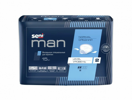 Прокладки урологические для мужчин Seni Man NORMAL Level 2 (15 шт)