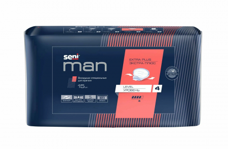Прокладки урологические для мужчин Seni Man EXTRA PLUS Level 4 (15 шт)