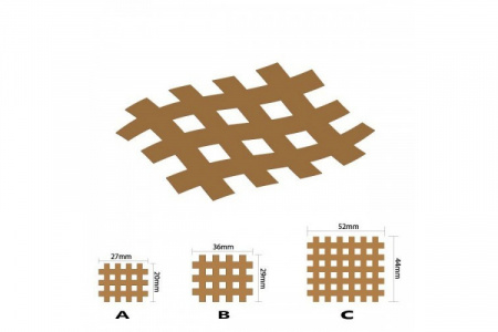 Кросс тейп | BB Cross Tape | 2,8 x 3,6 см (Бежевый)