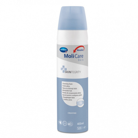 Пена очищающая без воды и мыла, с креатином без запаха 400мл | MoliCare Skin 995029